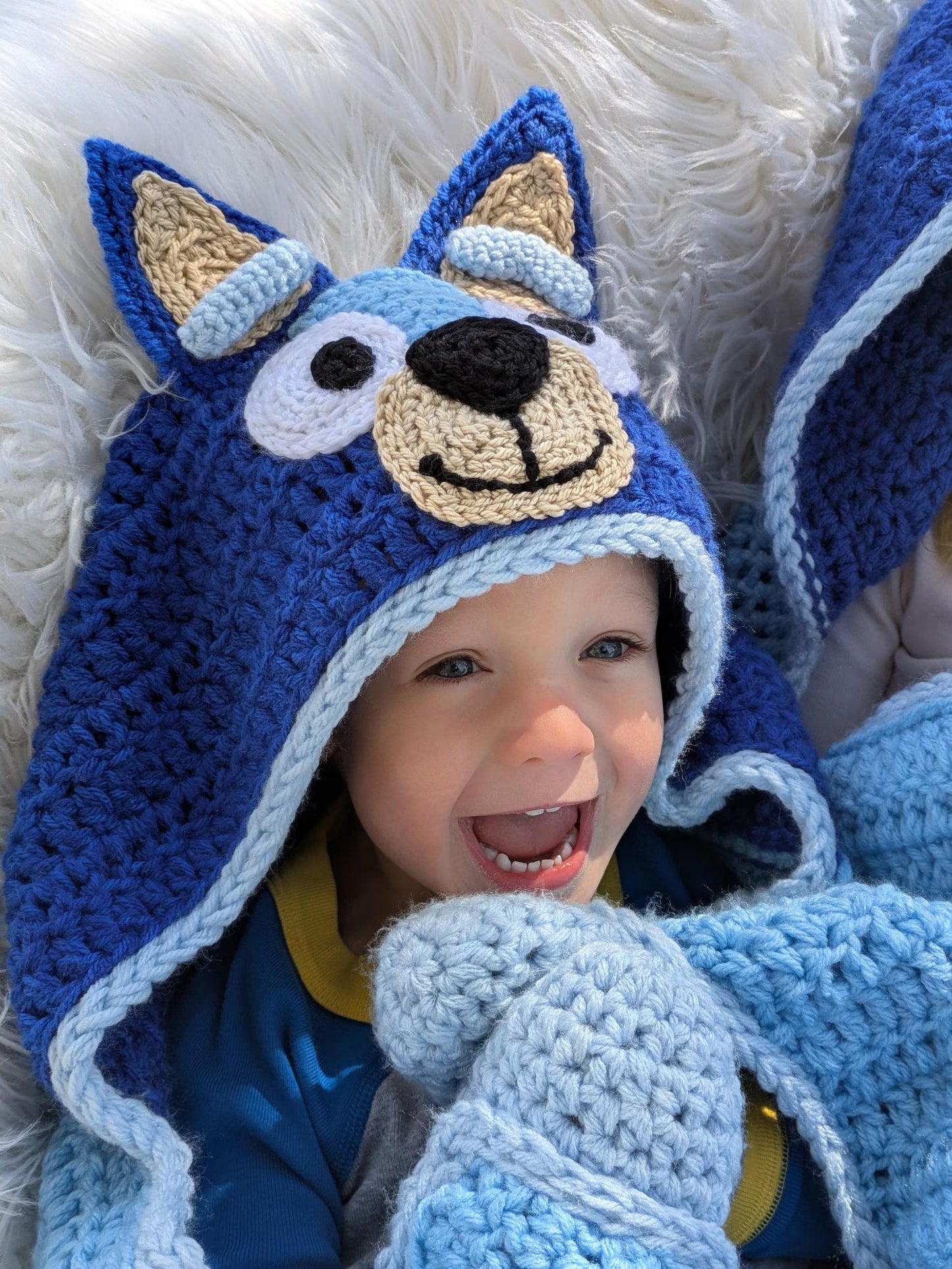 Blue Heeler Dog Hooded Blanket Crochet Pattern & videos PDF
