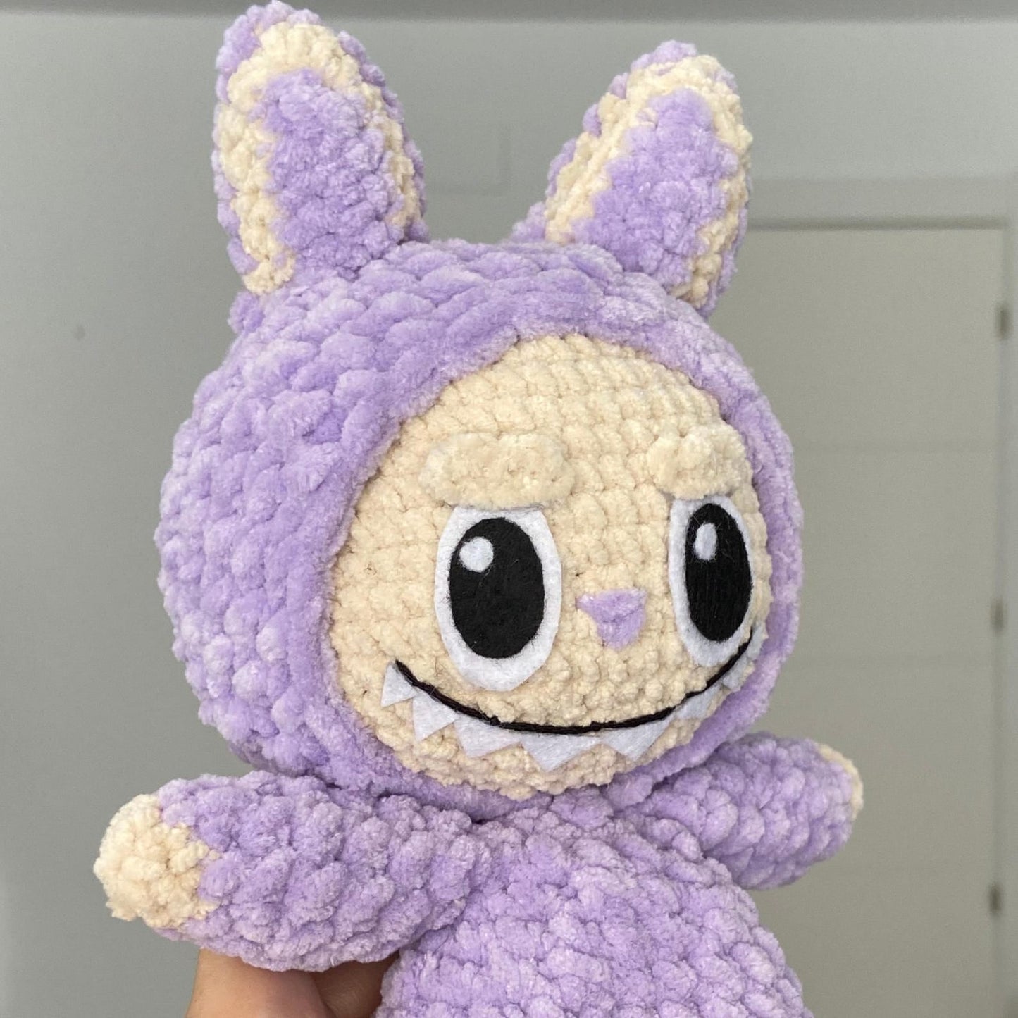 Labubu Inspired Crochet Pattern: Smiling Bunny Amigurumi (PDF Download)