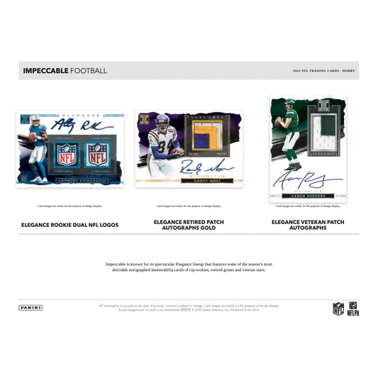 2023 Panini Impeccable Football Hobby 3 Box Case