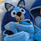 Blue Heeler Dog Hooded Blanket Crochet Pattern & videos PDF
