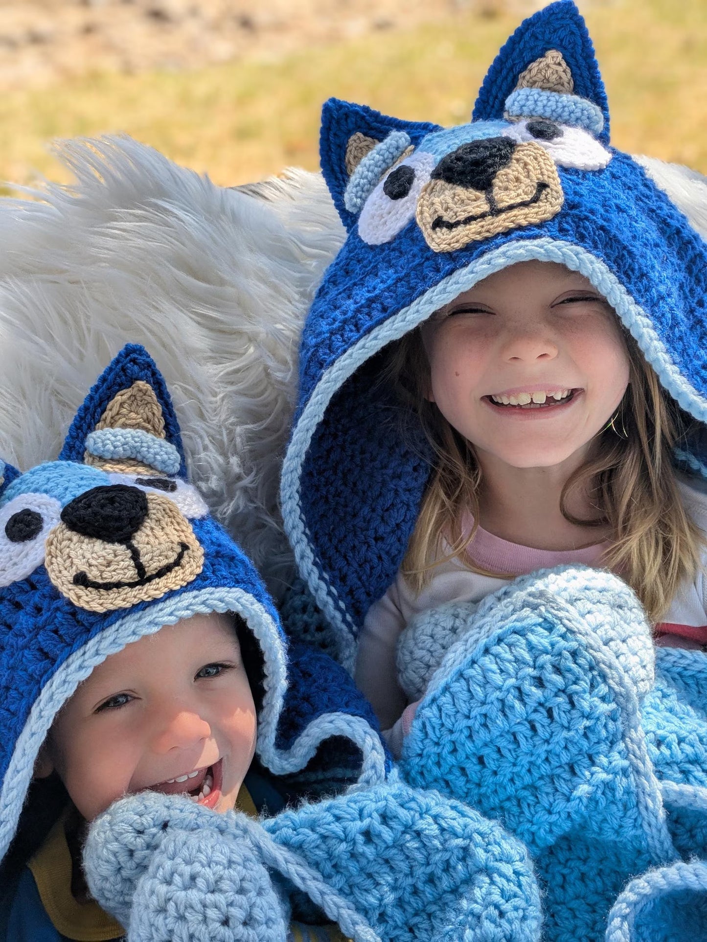Blue Heeler Dog Hooded Blanket Crochet Pattern & videos PDF