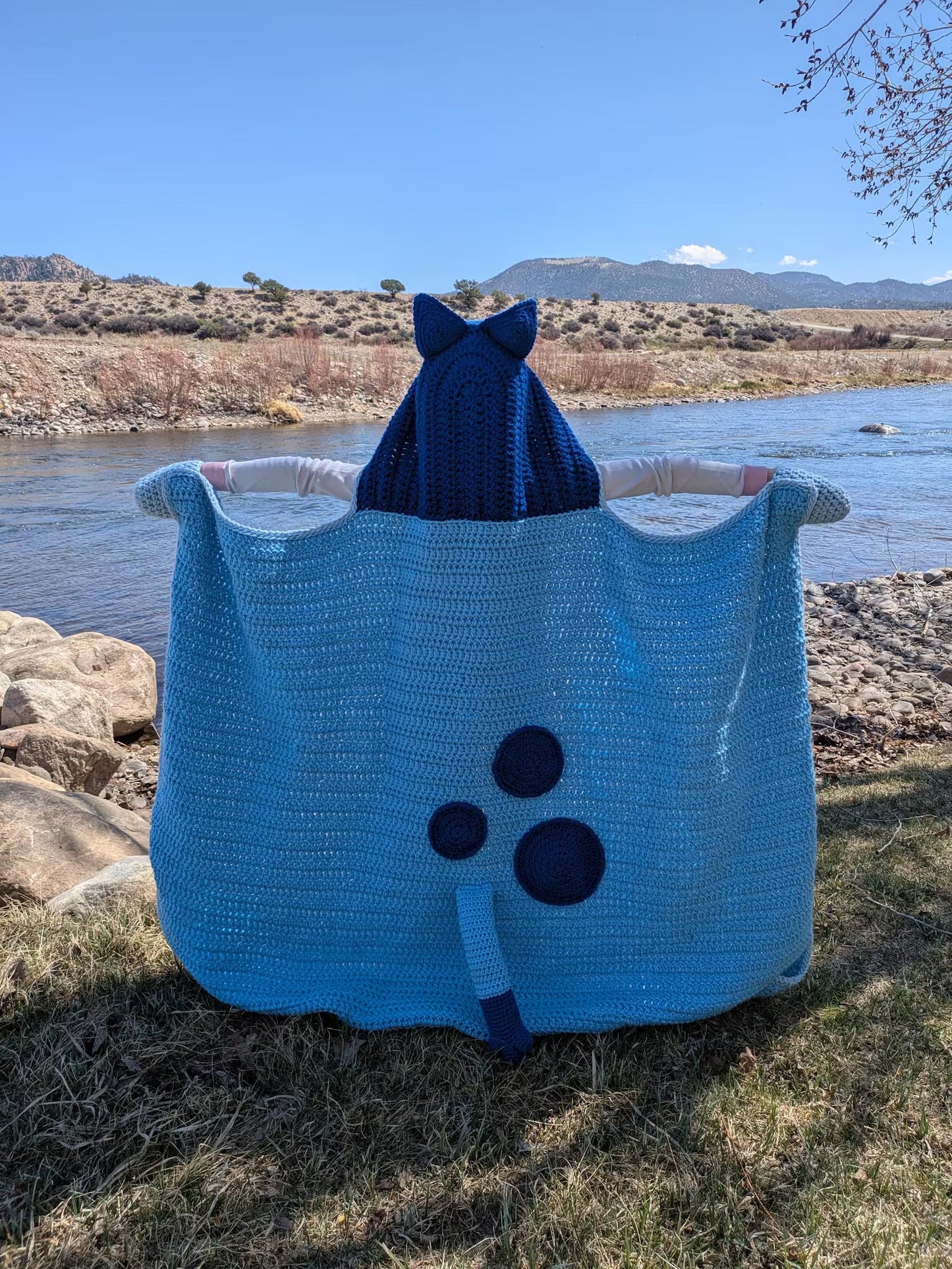 Blue Heeler Dog Hooded Blanket Crochet Pattern & videos PDF