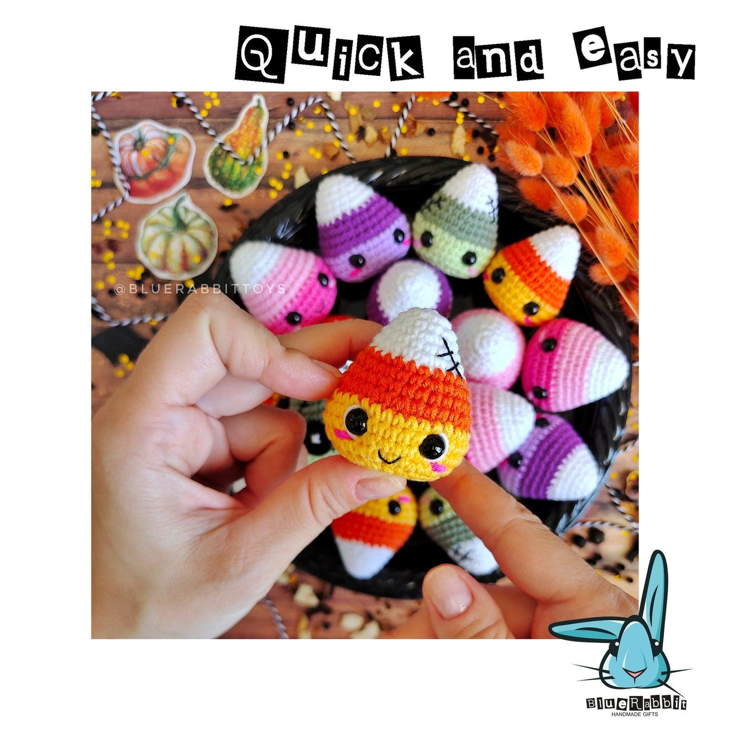 Mini Candy Corn Crochet Pattern | Cute Halloween