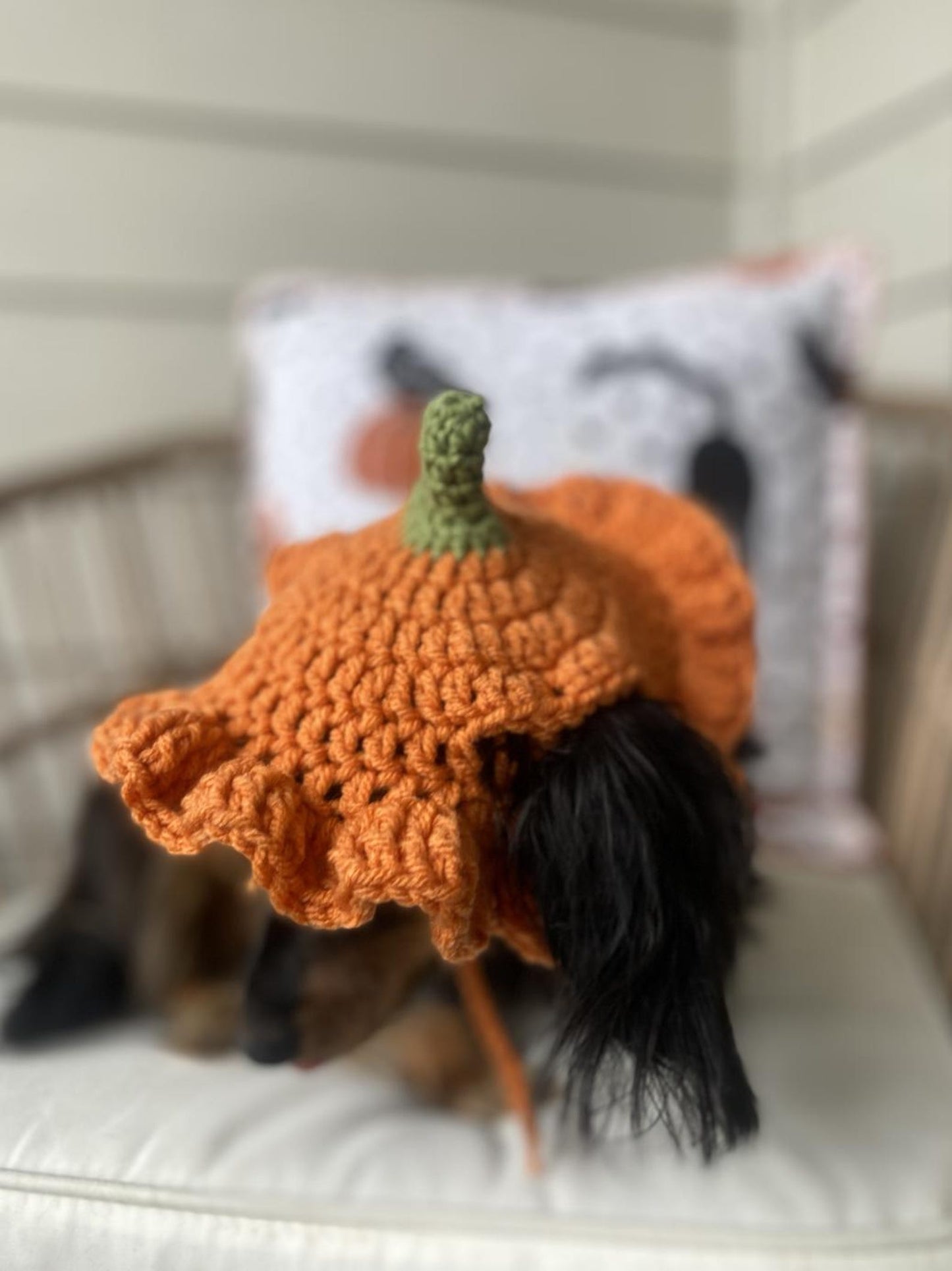 🎃 Pumpkin Ruffle Hat Crochet Pattern (XS-L) | PDF Pattern