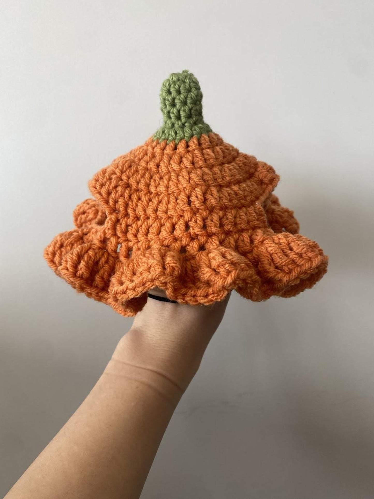 🎃 Pumpkin Ruffle Hat Crochet Pattern (XS-L) | PDF Pattern