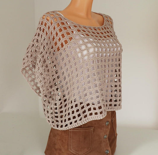 Crochet Pattern – Easy Shirt, Crop Top, Summer Sweater