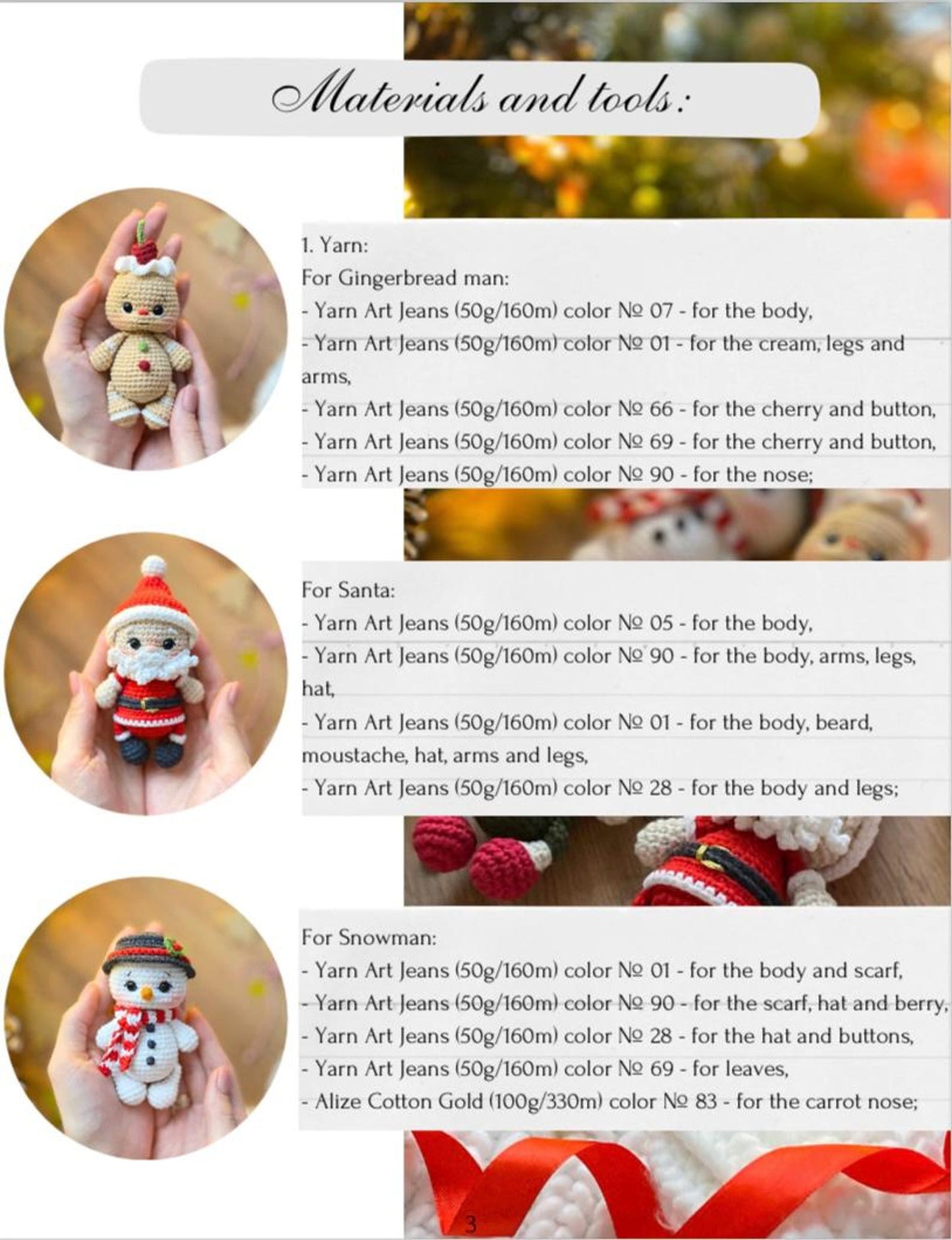 5 in 1 Crochet Christmas Toys – Pattern Only
