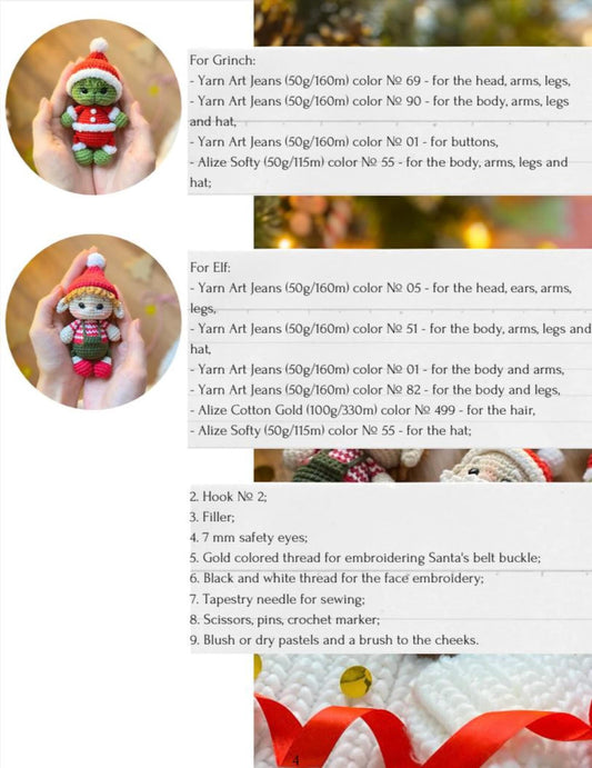 5 in 1 Crochet Christmas Toys – Pattern Only