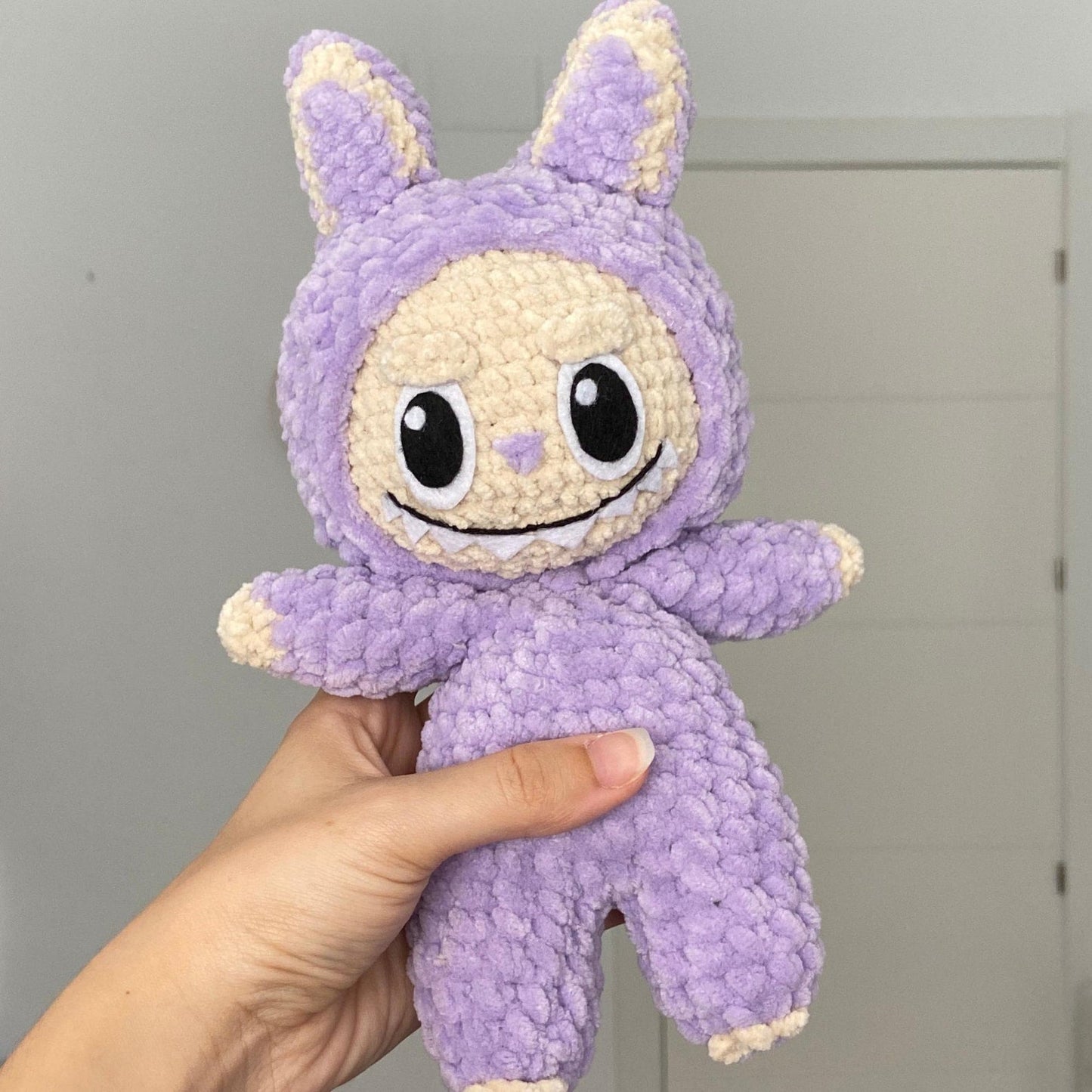 Labubu Inspired Crochet Pattern: Smiling Bunny Amigurumi (PDF Download)