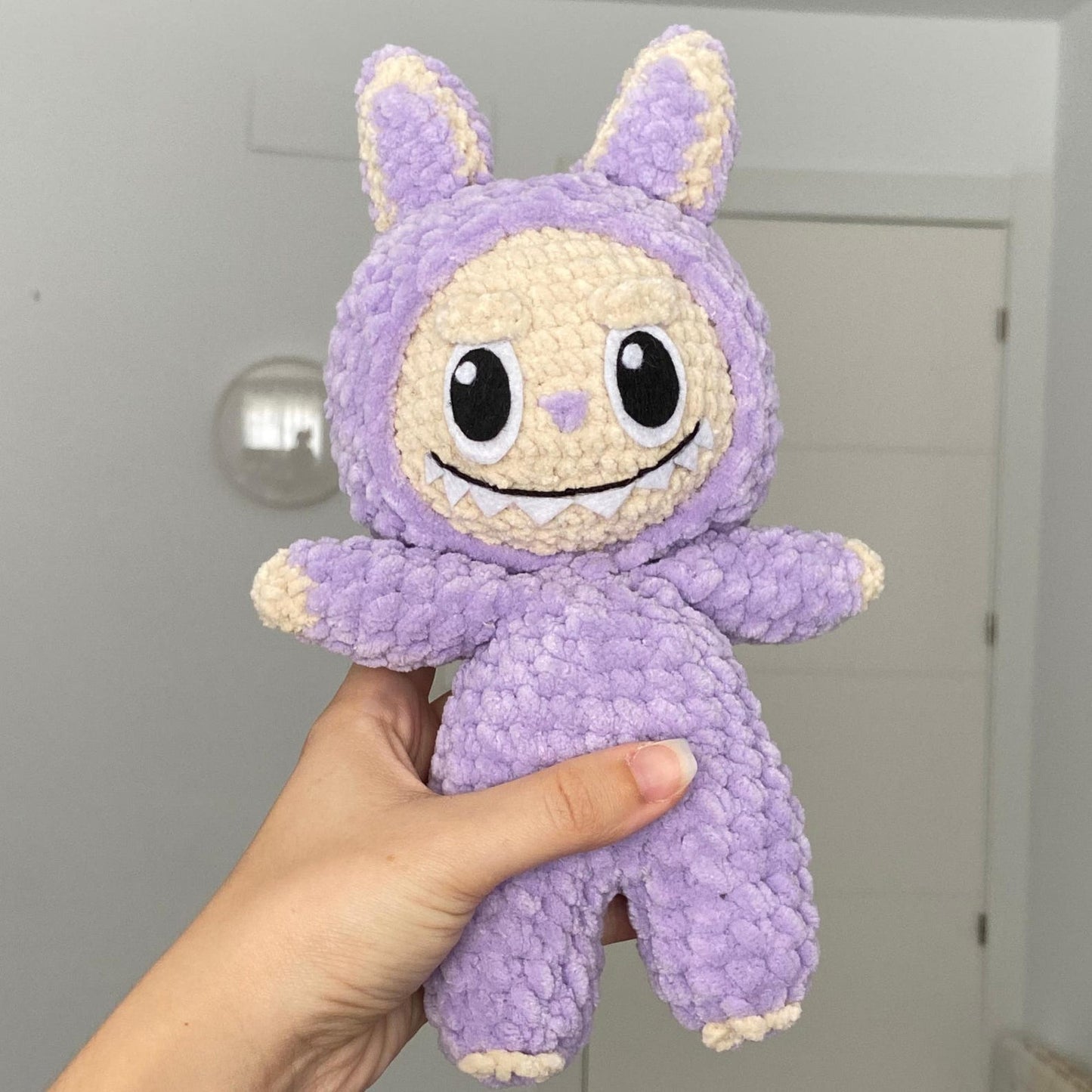 Labubu Inspired Crochet Pattern: Smiling Bunny Amigurumi (PDF Download)