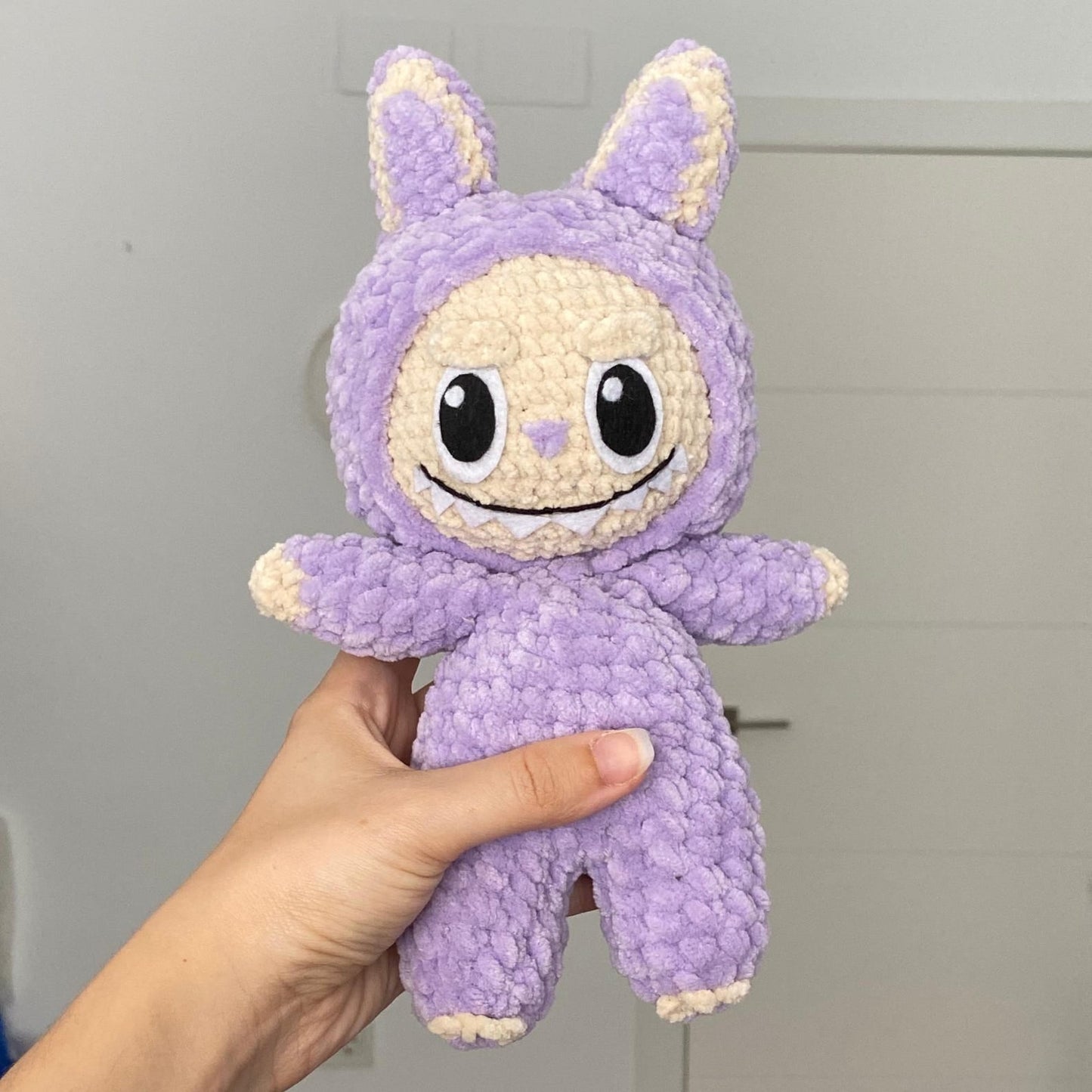 Labubu Inspired Crochet Pattern: Smiling Bunny Amigurumi (PDF Download)