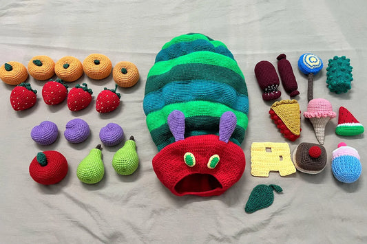 🐛 Very Hungry Caterpillar Crochet Pattern – Storybook Play Set