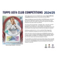 2024/25 Topps UEFA Club Competitions Soccer Hobby 12-Box Case