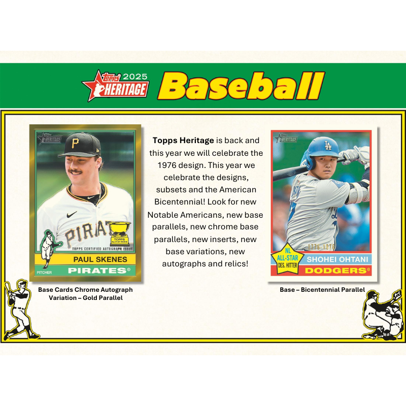 2025 Topps Heritage Baseball Hobby 12 Box Case