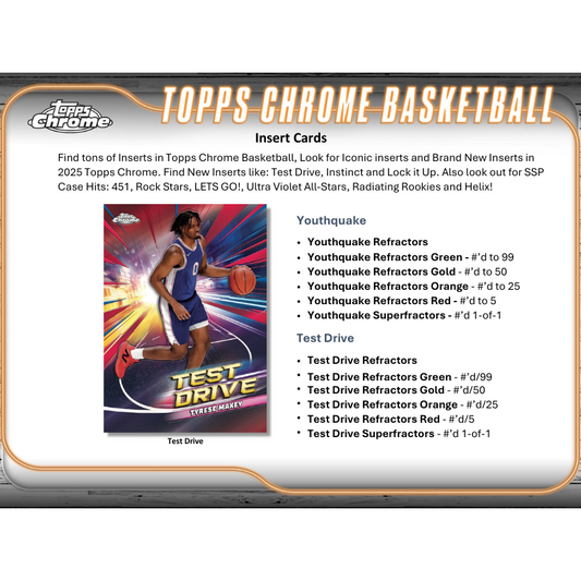 2024/25 Topps Chrome Basketball Hobby 12 Box Case