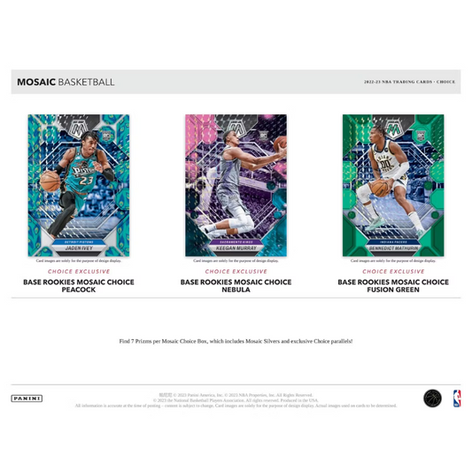 2022/23 Panini Mosaic Basketball Choice 20 Box Case